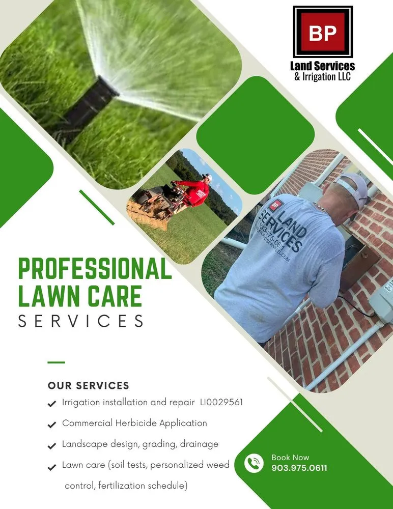 Local landscaping services in Winnsboro, TX - BP Land Services & Irrigation