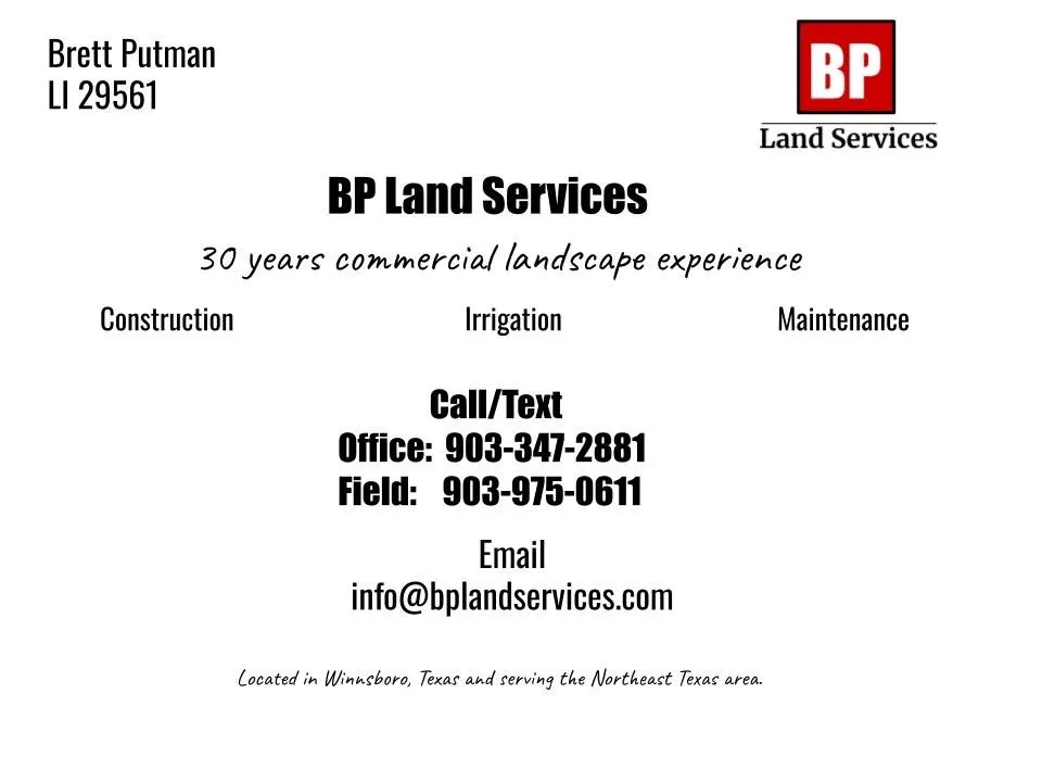 Expert landscape installation with custom design across Winnsboro, TX - BP Land Services & Irrigation