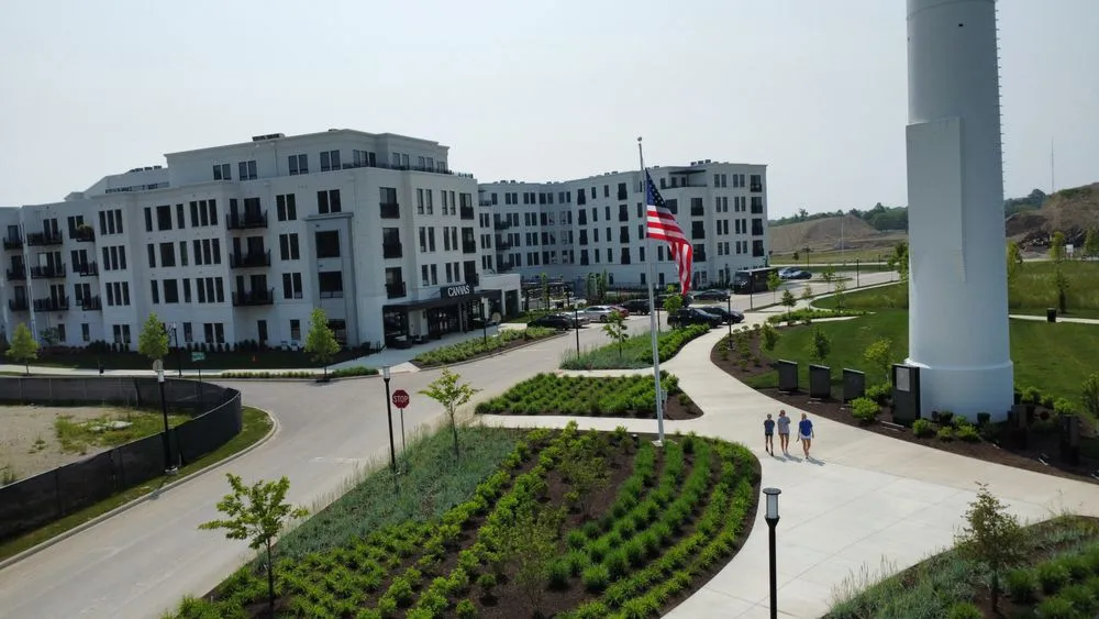 Custom garden landscaping in Akron, OH by BP Landscaping