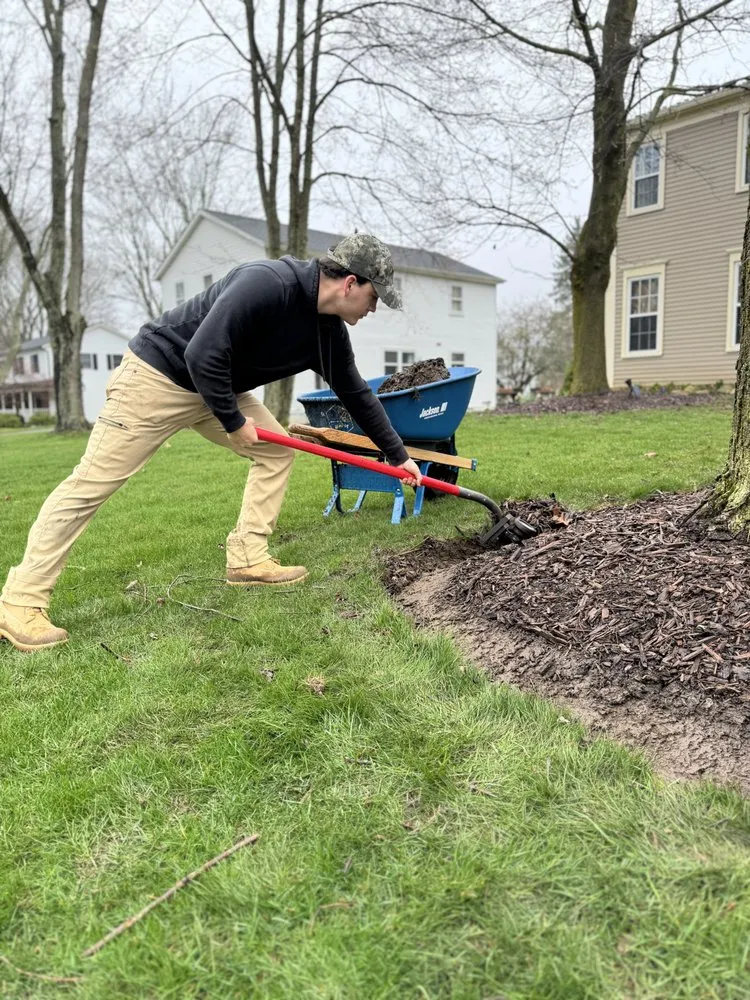 Custom landscape installation for year-round maintenance in Akron, OH by BP Landscaping