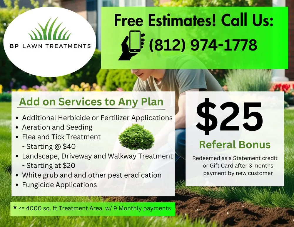 Local lawn mowing service for year-round maintenance in Evansville, IN by BP Lawn Treatments