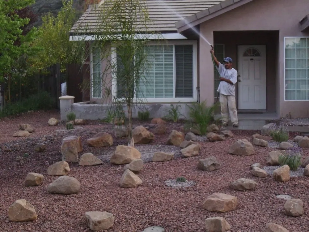 Local outdoor landscaping with custom design in Hemet, CA by Brad's Affordable Landscaping