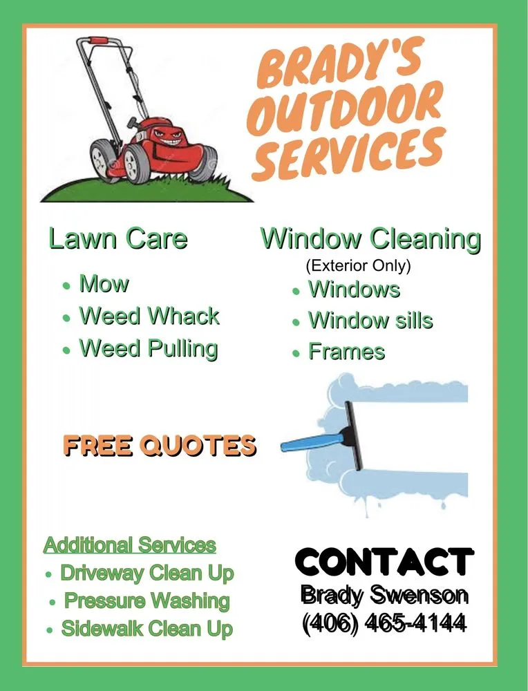 Affordable yard maintenance experts serving Clancy, MT - Brady’s Outdoor Services
