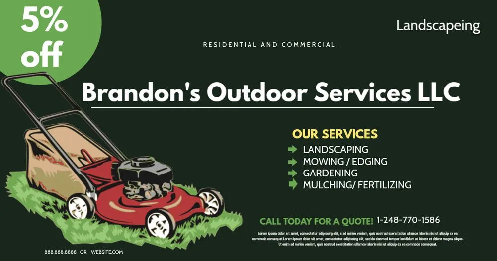 Trusted lawn mowing service in Waterford Township, MI - Brandon's Outdoor Services