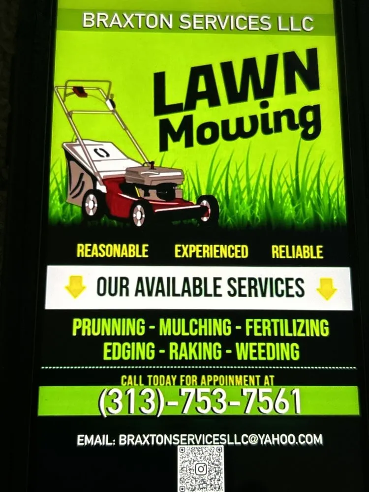 Expert lawn mowing service near you in Detroit, MI by Braxton Services