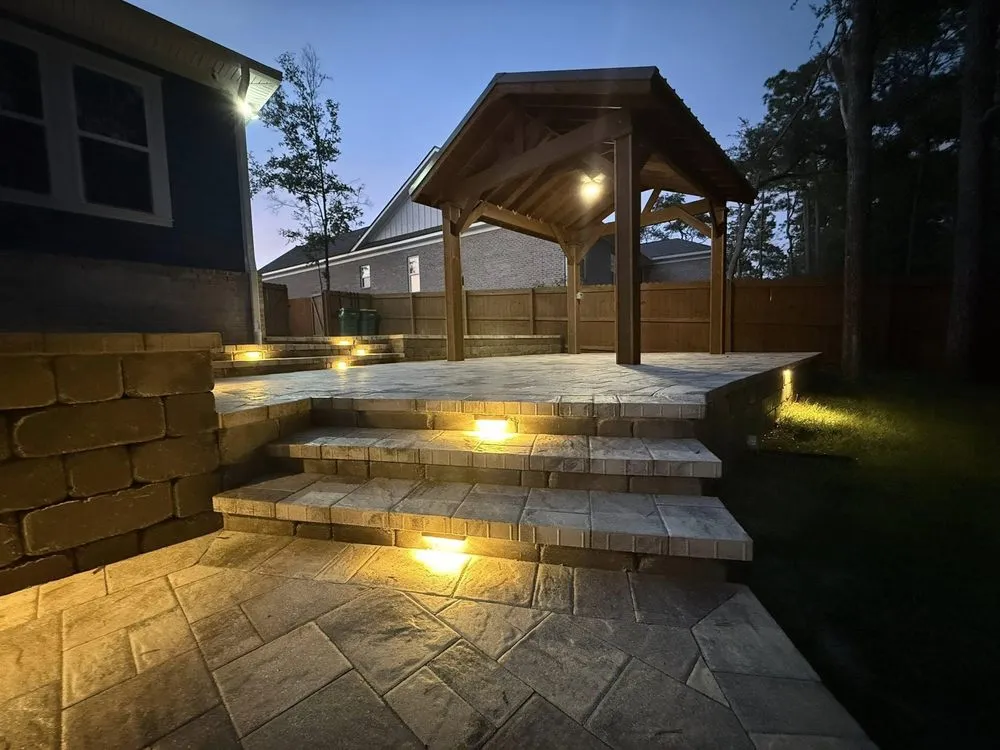 Custom landscape design in Fort Walton Beach, FL - Brazilian Brickpavers