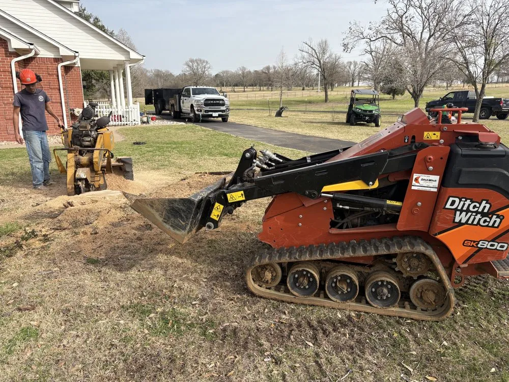 Custom landscape installation in Chandler, TX by Breaking ground outdoor services