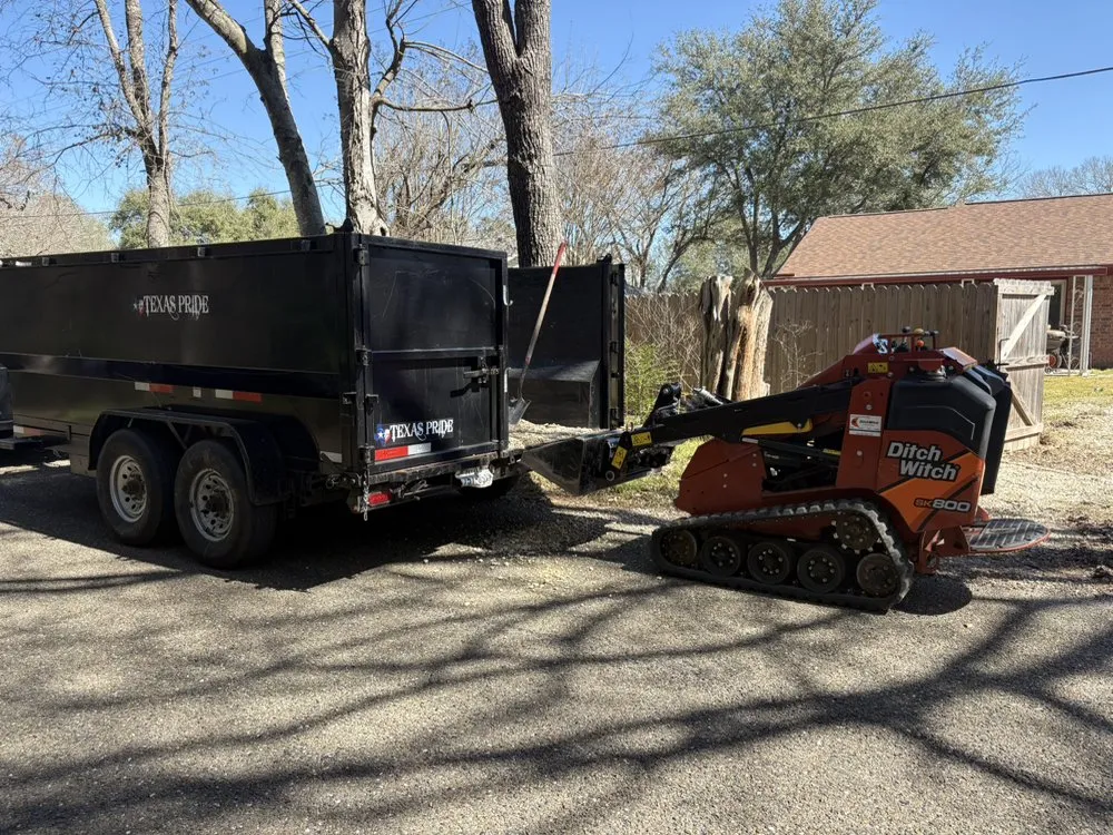 Custom landscape installation in Chandler, TX - Breaking ground outdoor services