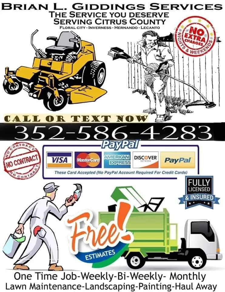 Expert landscaping services near you across Inverness, FL - Brian L Giddings Services