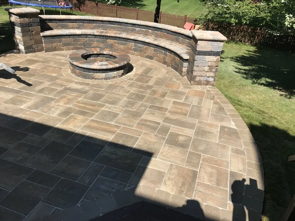 Custom outdoor landscaping with custom design across Aurora, IL - Brick Creations & Landscaping