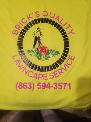 Brick's Quality Lawn Care Service Logo