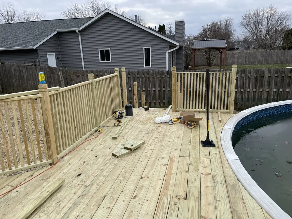 Professional yard maintenance for outdoor upgrades in Winnebago, IL by Brights Construction