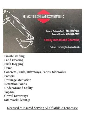 Brinks Trucking And Excavation