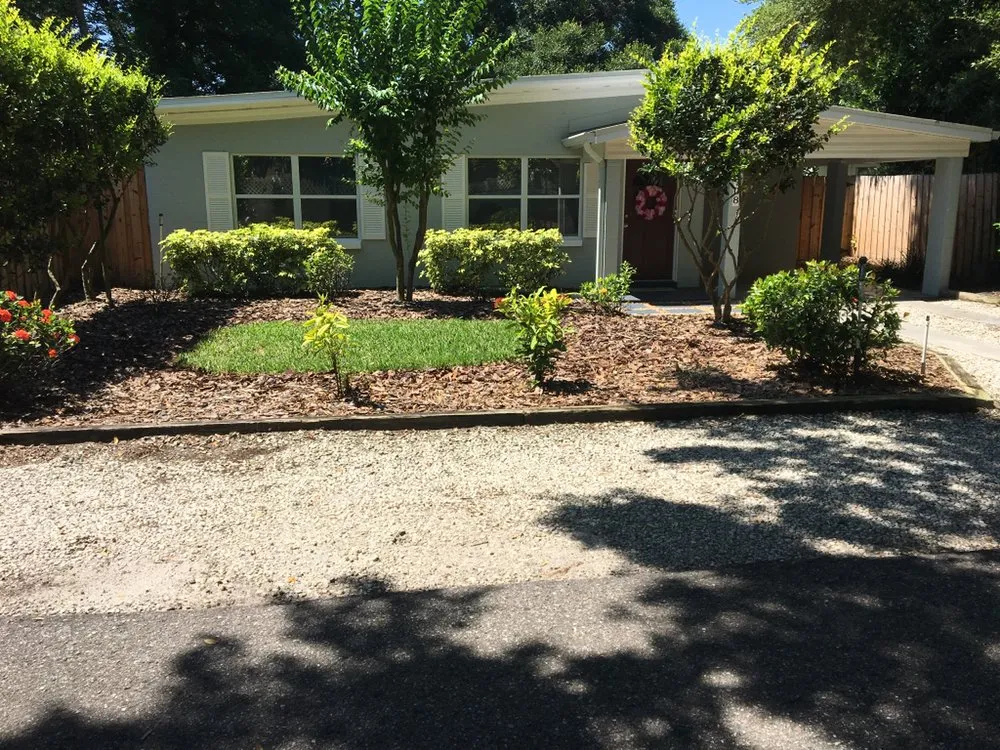 Professional garden landscaping for residential properties in Orlando, FL by Britestone Restoration & Powerwash