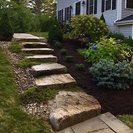 Local outdoor landscaping in Natick, MA by Brochu Bros