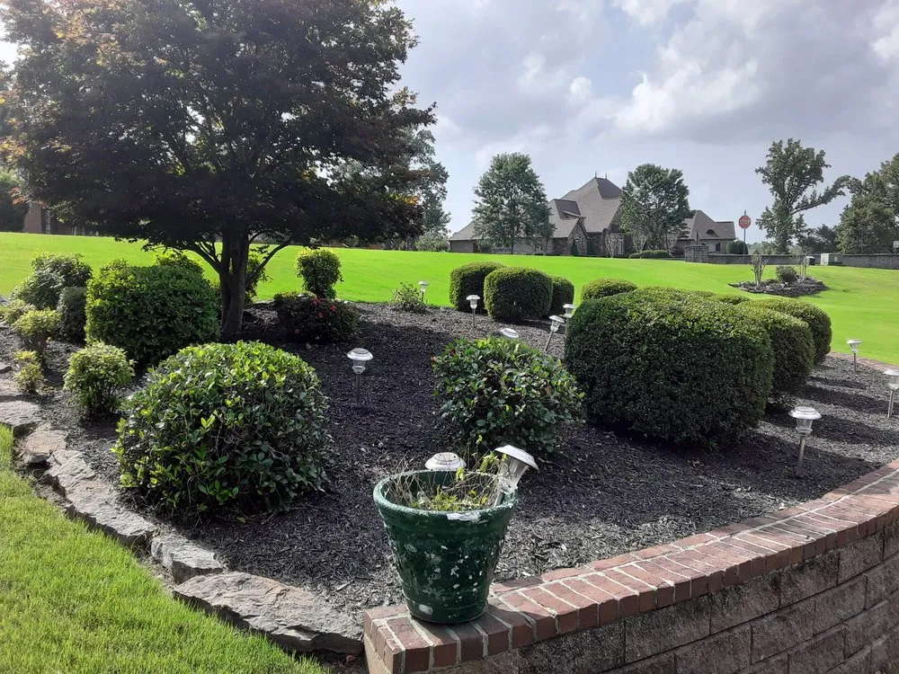 Custom garden landscaping for residential properties in Memphis, TN by Brother Landscaping and Tree Services