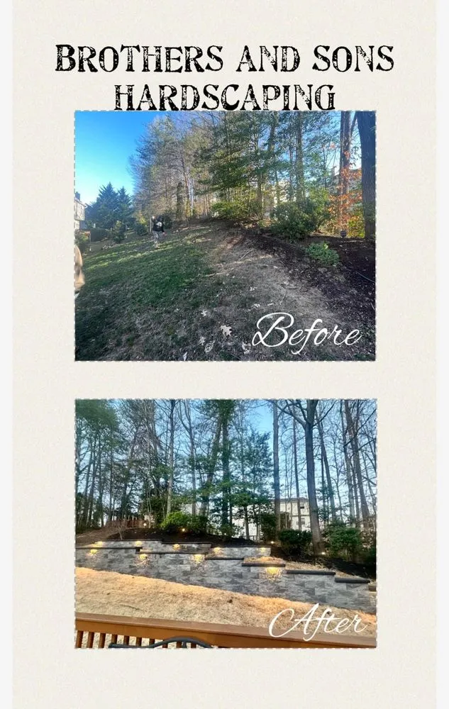 Local landscape installation in Fredericksburg, VA by Brothers and Sons Hardscaping