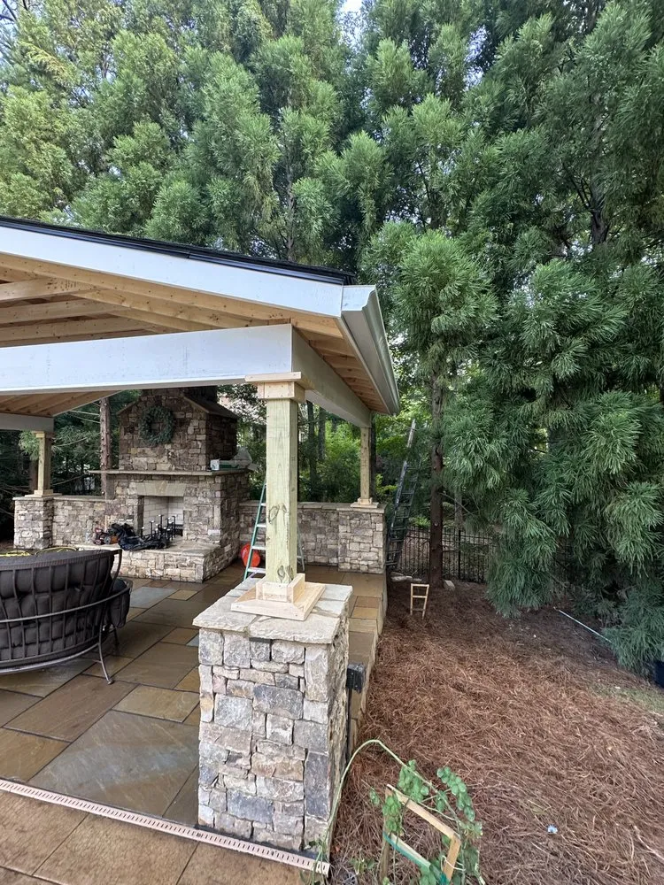 Custom landscape installation in Powder Springs, GA by Brothers General Contracting and Landscaping