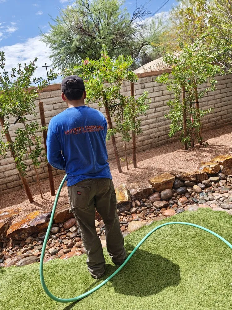Custom residential landscaping in Tucson, AZ by Brothers Landscaping