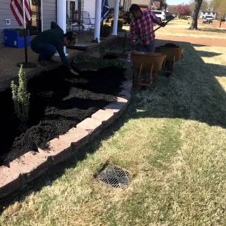 Professional landscape installation in Collierville, TN by Brothers Lawn & Landscape