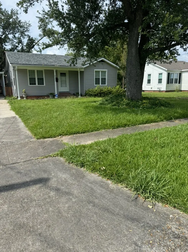 Professional lawn mowing service in Westlake, LA by Broussard Lawn Service