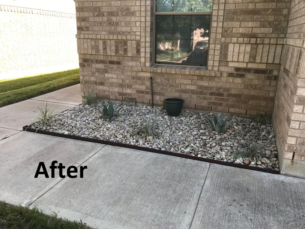 Custom landscape installation in Buda, TX - Brown's Landscaping