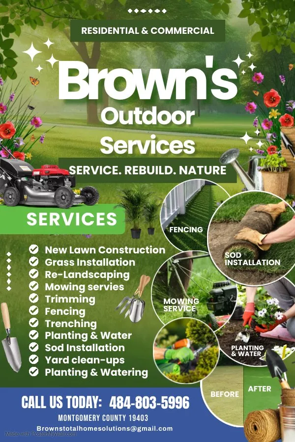 Professional garden landscaping for residential properties in Eagleville, PA by Browns Total Home Solutions