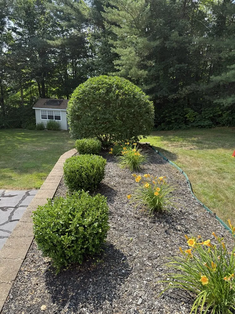 Custom garden landscaping with custom design across Hinsdale, NH - Bruces Property Services