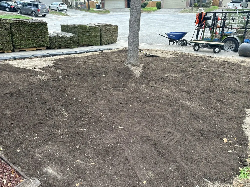 Affordable landscape installation in San Antonio, TX by Brunt's Services