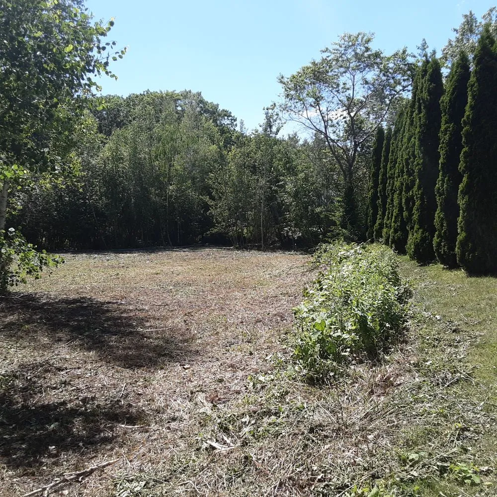 Custom landscape installation in Shirley Center, MA - Brush Mower Guy