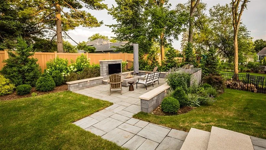 Local outdoor landscaping with custom design in Wheaton, IL by Bruss Landscaping