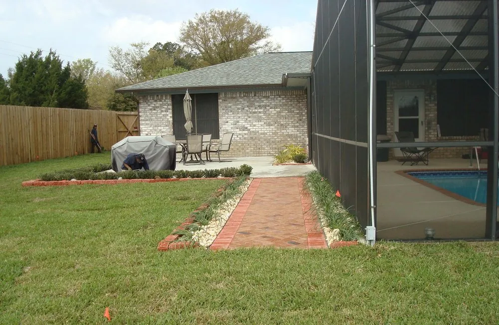 Custom landscape installation for residential properties across Pensacola, FL - Bryan's Lawn Maintenance