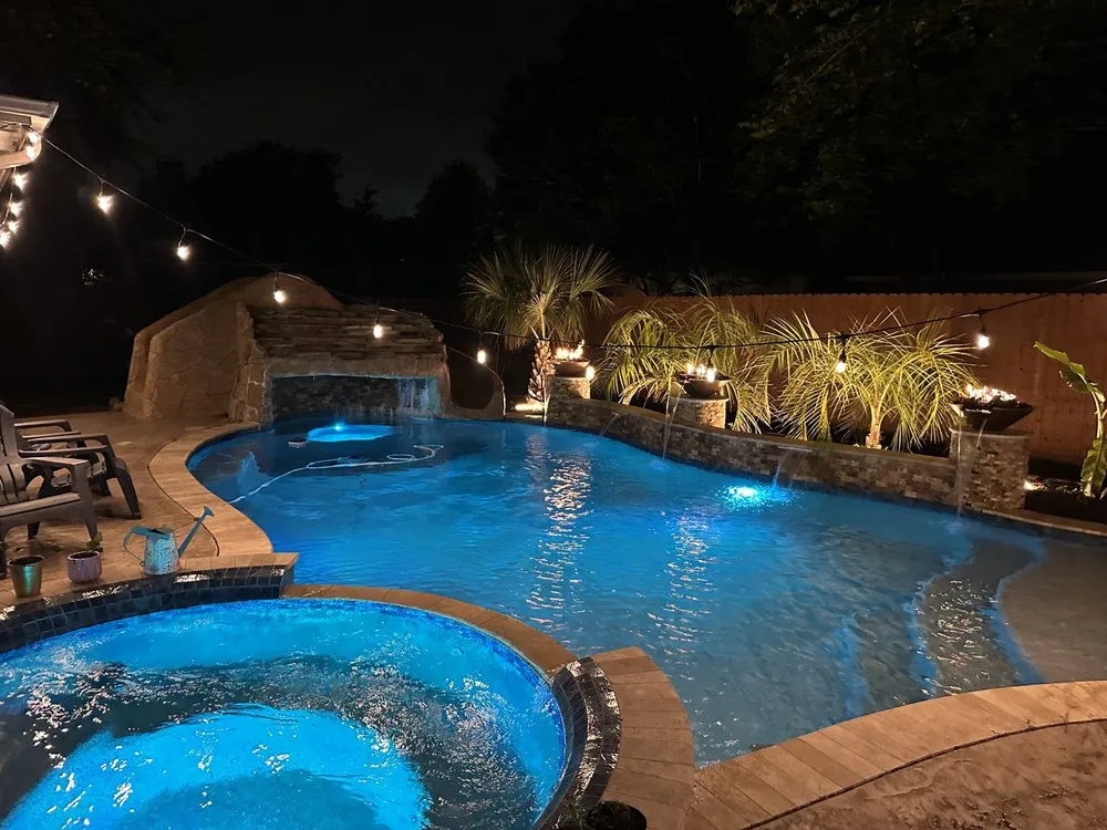 Custom landscape design for year-round maintenance in Alvin, TX by Bryan’s Tree Care & Landscaping