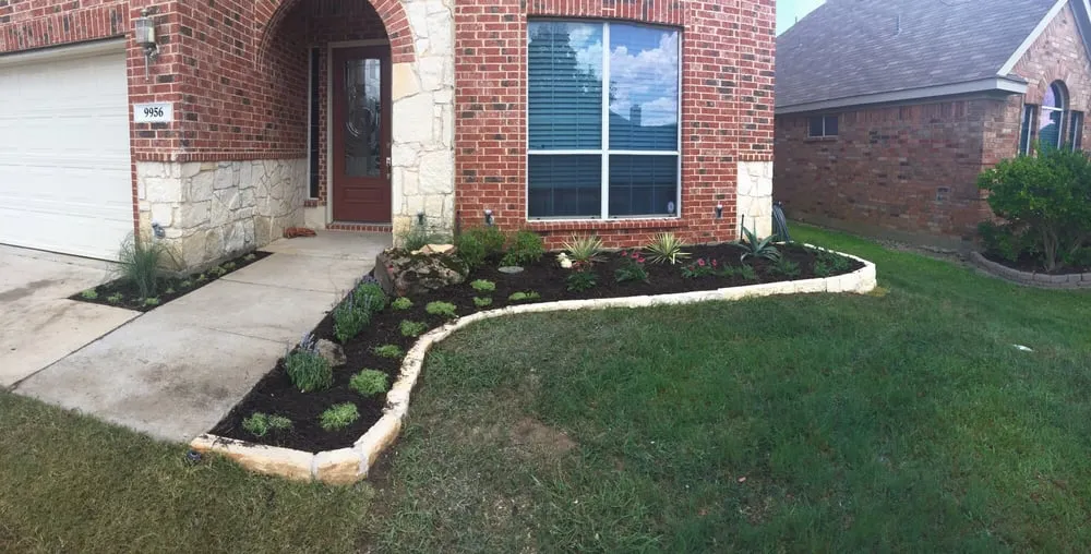 Professional outdoor landscaping in Fort Worth, TX by Bryant Lawn and Sprinkler