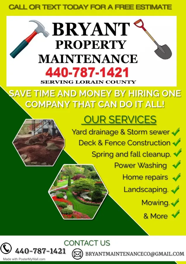 Reliable landscaping services for residential properties in Lorain, OH by Bryant Property Maintenance