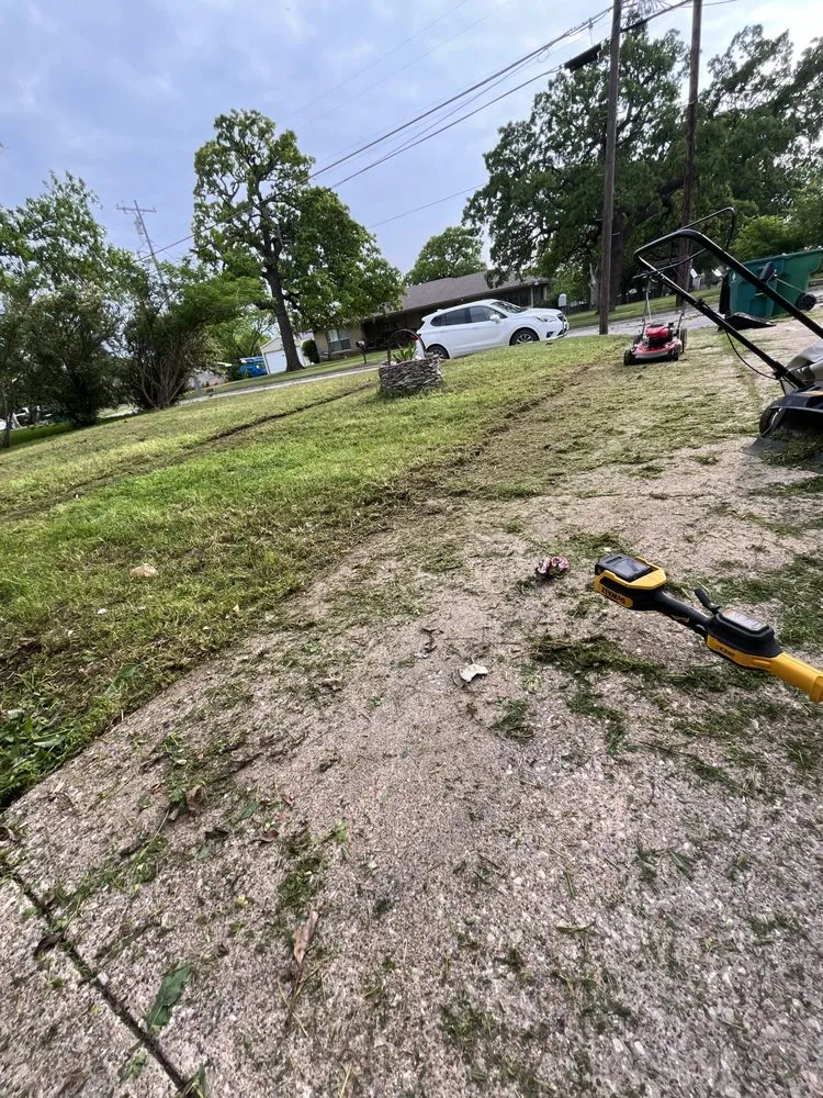 Trusted lawn mowing service for year-round maintenance in Bowie, TX by Brylan Sanders Lawn Care