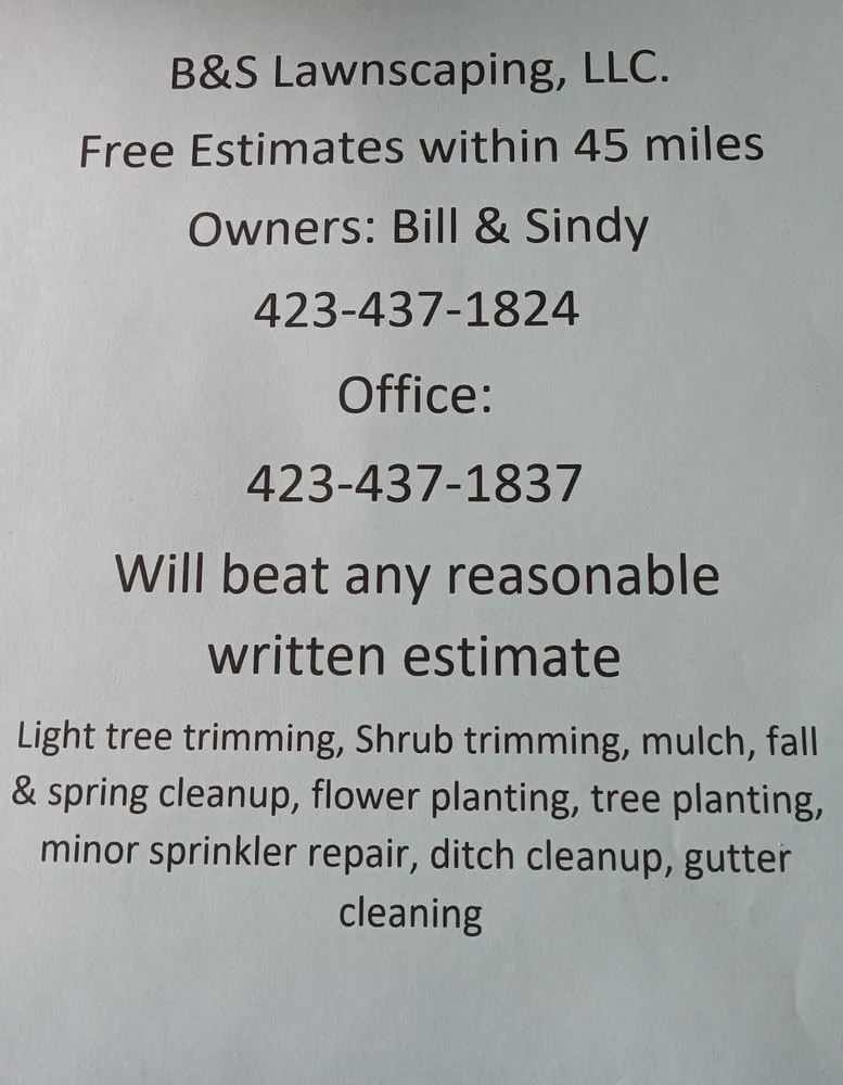 Top-rated lawn mowing service experts serving Jacksboro, TN - B&S Lawnscaping