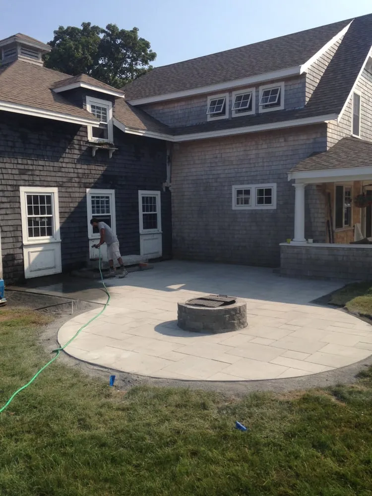 Affordable landscape installation with custom design in Scituate, MA by BSB Landscape and Garden