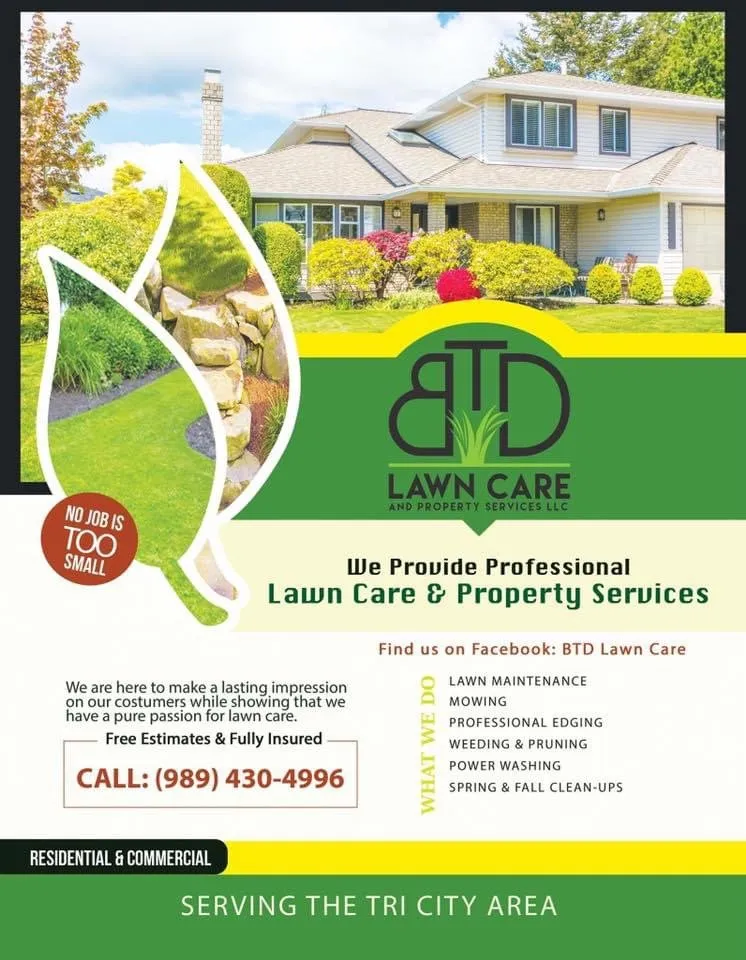 Professional yard maintenance in Midland, MI by BTD Lawn Care and Property Services