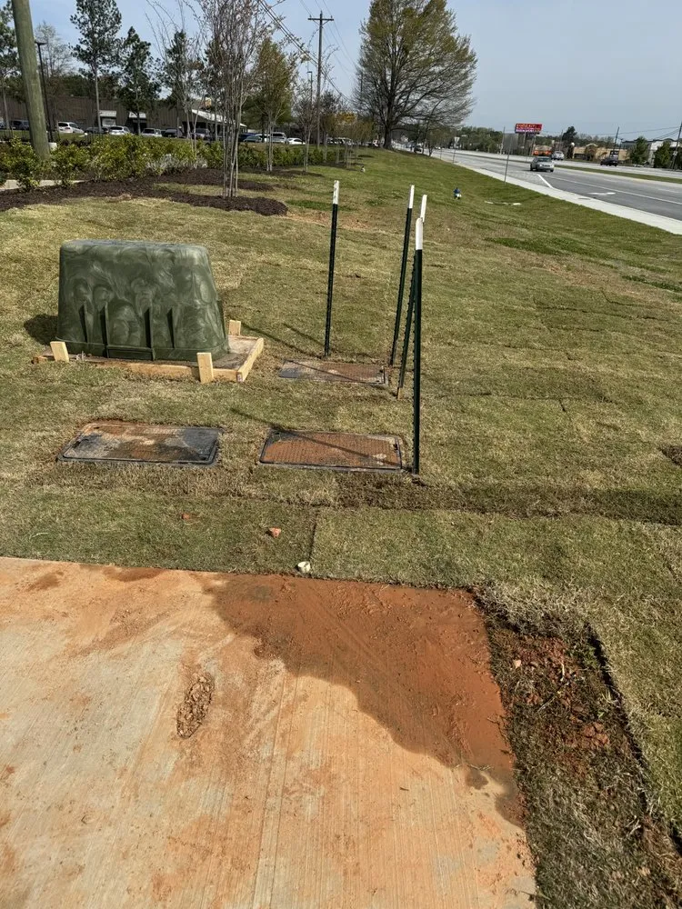 Custom landscaping services for residential properties in McDonough, GA by BTP Construction