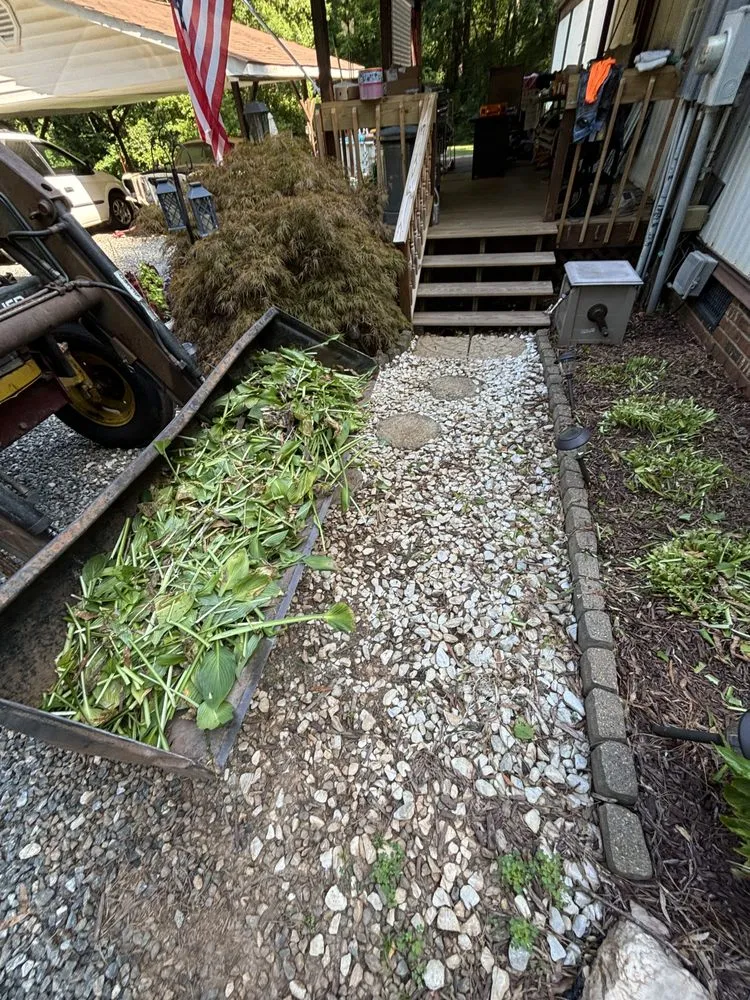 Custom garden landscaping for outdoor upgrades in Newton, NC by Bubbas Lawn Care and Handyman