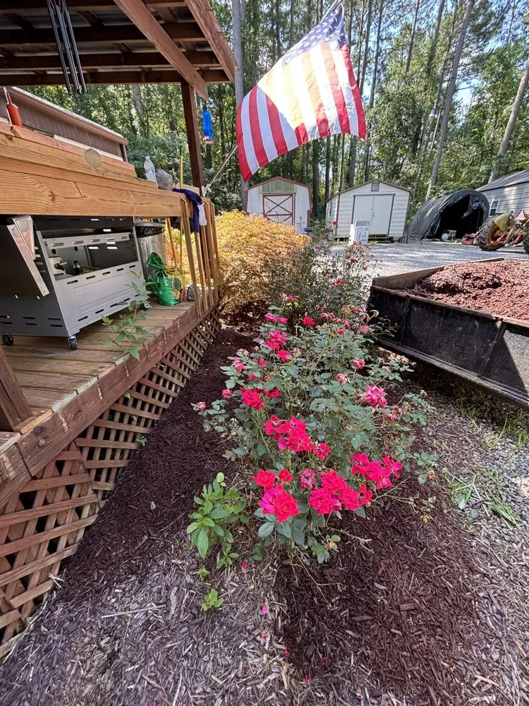 Expert landscape installation with custom design in Newton, NC by Bubbas Lawn Care and Handyman