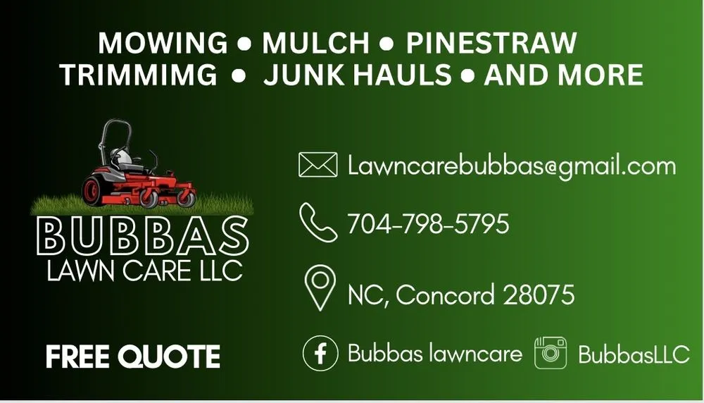 Trusted lawn mowing service for beautiful yards in Concord, NC by Bubbas Lawn Care