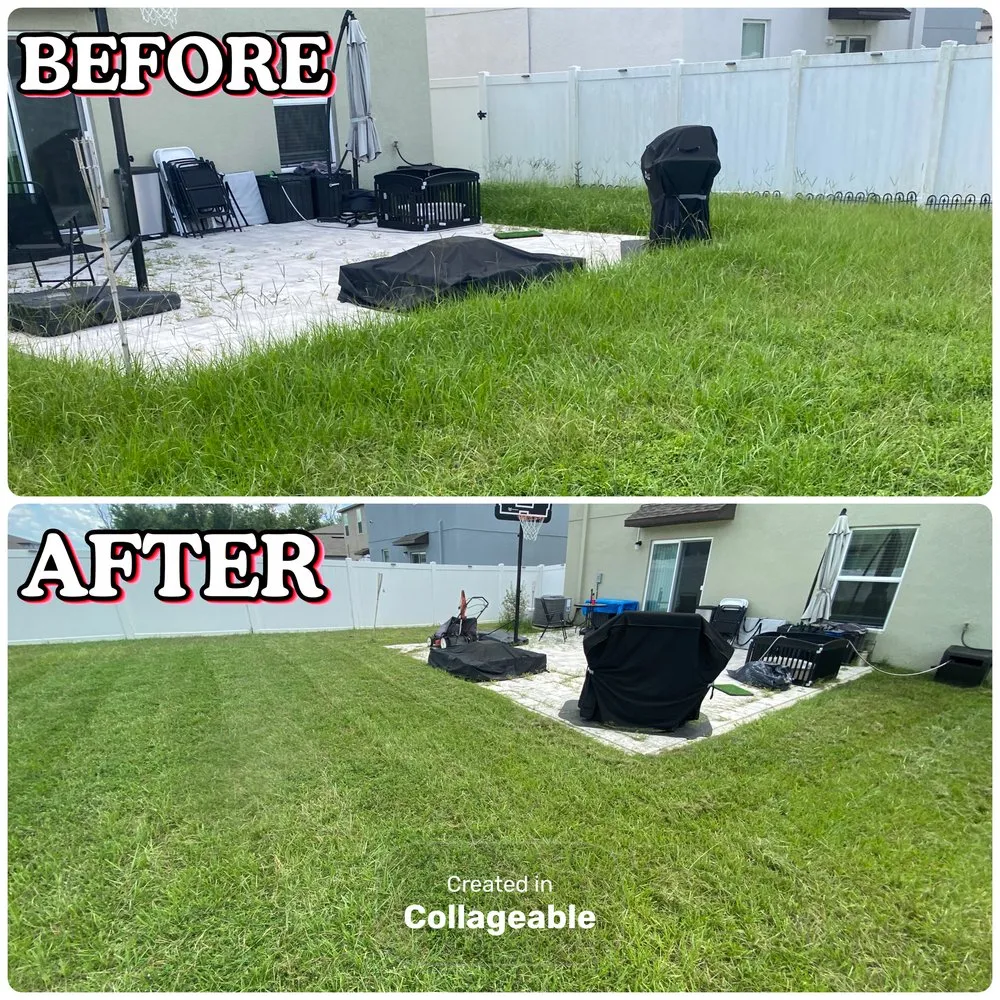 Custom lawn mowing service for homes in San Antonio, FL by Buccaneer Home Services