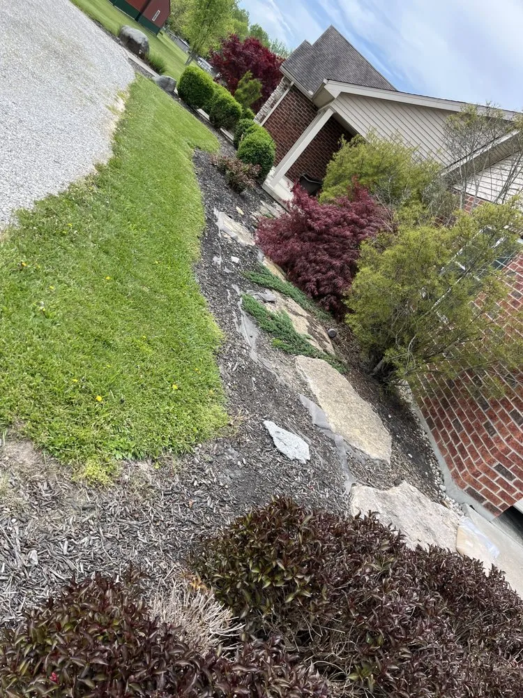 Custom outdoor landscaping in Lawrenceburg, IN by Bucks Property Solutions