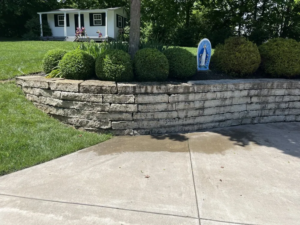 Custom outdoor landscaping in Lawrenceburg, IN by Bucks Property Solutions