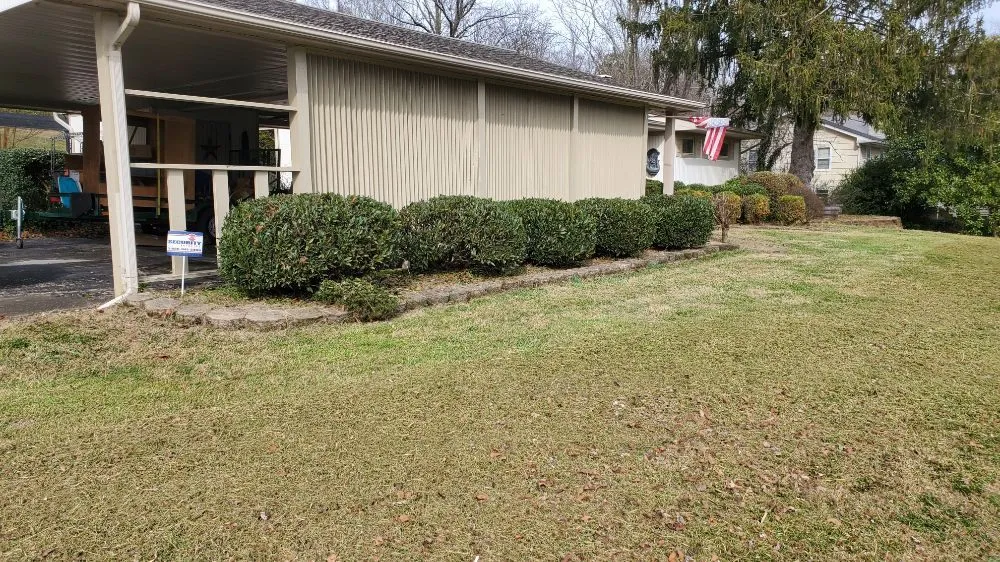 Custom lawn mowing service with custom design in Greeneville, TN by Bucky's Lawncare landscape & Maintenance