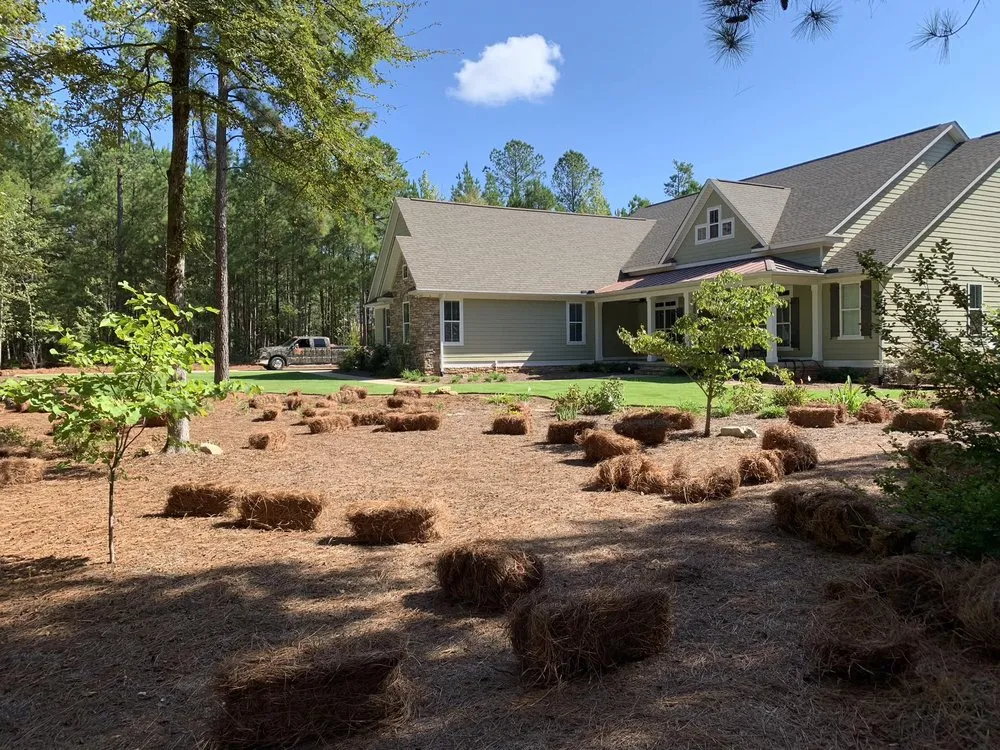 Custom landscape design in Augusta, GA by Buddy’s Wholesale Pinestraw