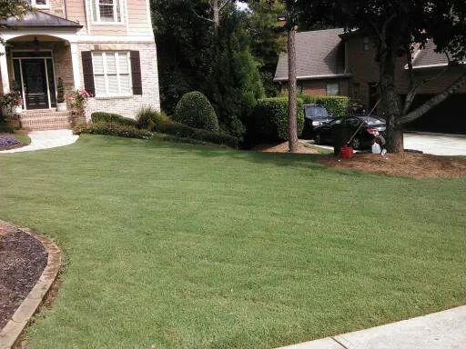 Custom landscape installation in Buford, GA by Buford Lawncare Service