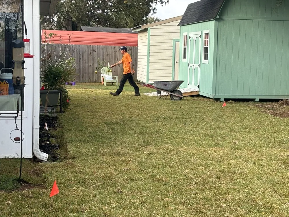 Custom landscape installation in Crestview, AR by Build & Beyond